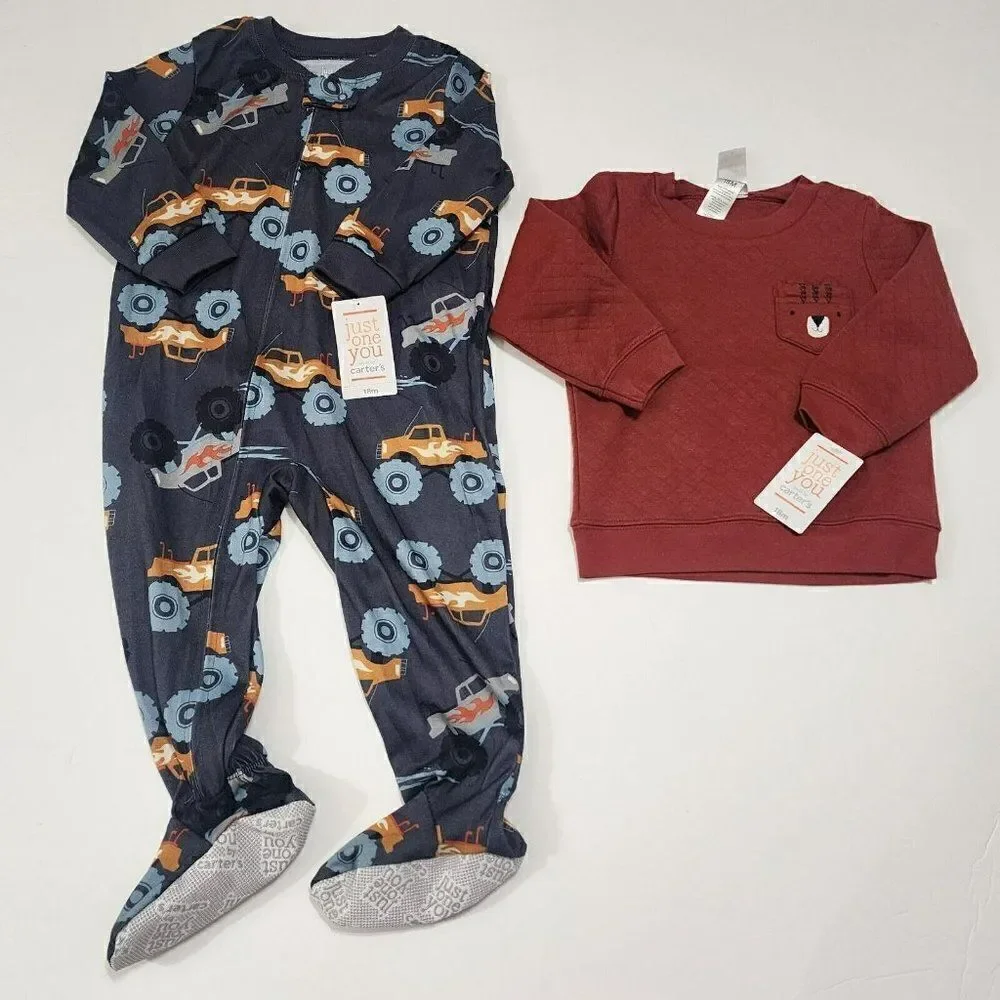 5 Pc Toddler Boy 18 Mths Sleep Pajamas, Pullover Top‎